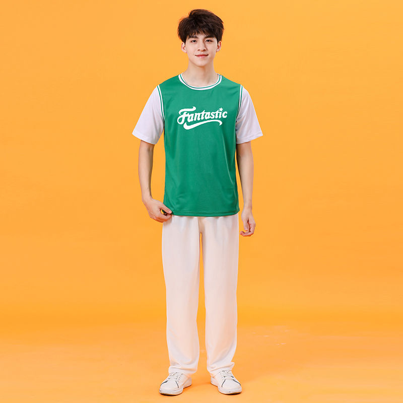 Set unisex de costume pentru cheerleading și dans, amestec poliester-spandex, potrivit pentru dans popular, primăvara 2025