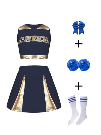 Ženski komplet za scensku cheerleading odjeću, poliester/Lycra i Spandex, ljeto 2025