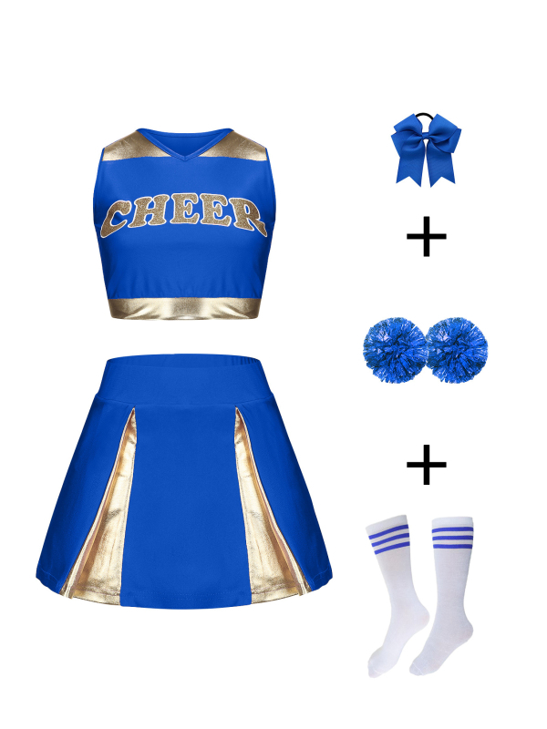 Ženski komplet za scensku cheerleading odjeću, poliester/Lycra i Spandex, ljeto 2025