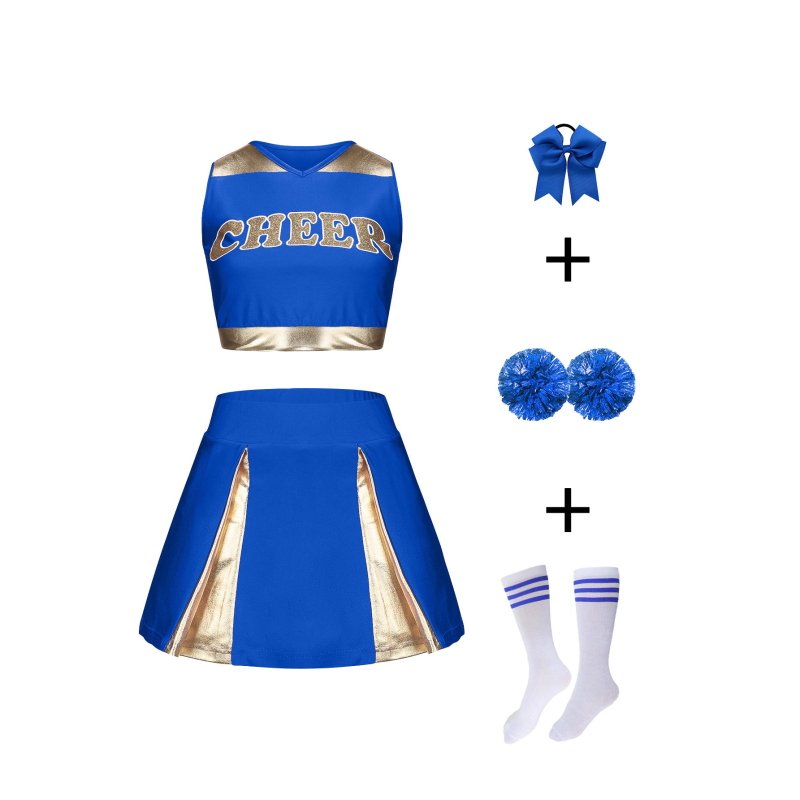 Ženski komplet za scensku cheerleading odjeću, poliester/Lycra i Spandex, ljeto 2025