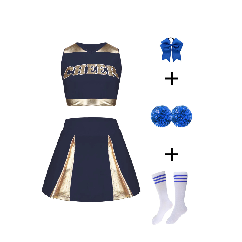 Ženski komplet za scensku cheerleading odjeću, poliester/Lycra i Spandex, ljeto 2025