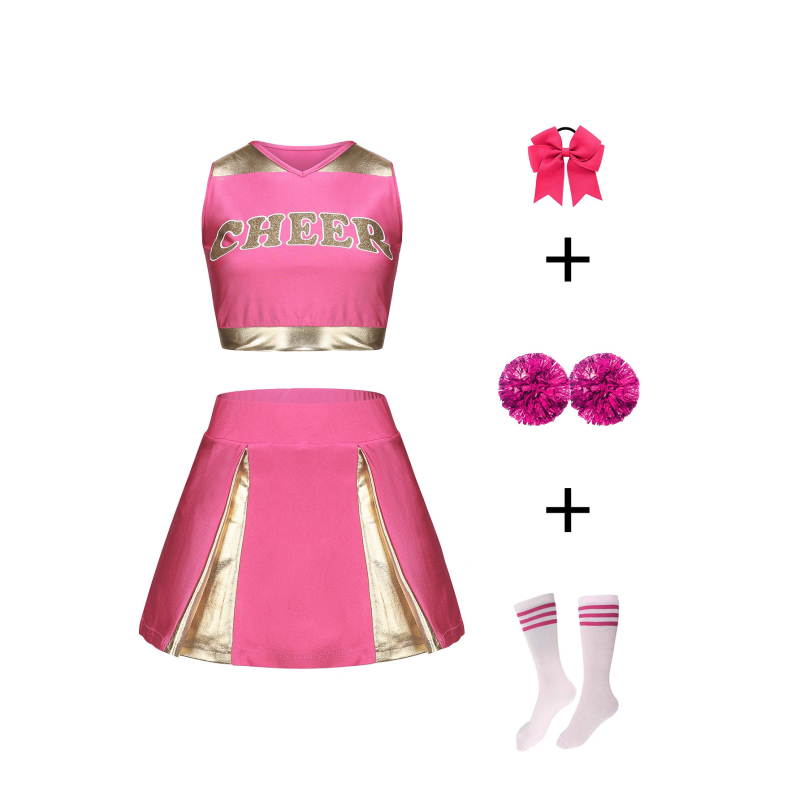 Ženski komplet za scensku cheerleading odjeću, poliester/Lycra i Spandex, ljeto 2025