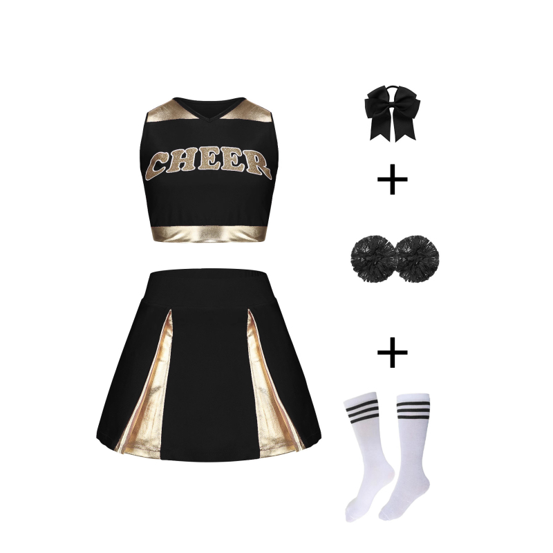 Ženski komplet za scensku cheerleading odjeću, poliester/Lycra i Spandex, ljeto 2025