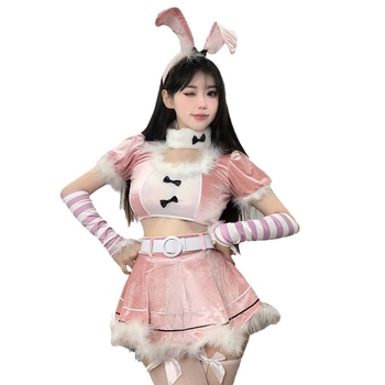 Costum cosplay de Crăciun cu iepuraș-copil: uniformă sexy pentru scenă — Brand Izu Story; Sezon: Vara 2023; Material: poliester; Material principal: poliester 30–50%; Material secundar: poliester 30–50%