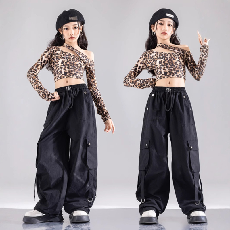 Lányok jazz tánc jelmez, koreai stílus, poliészter anyag, gyerekeknek 3-8 évesek, tavasz- és ősz szezonra