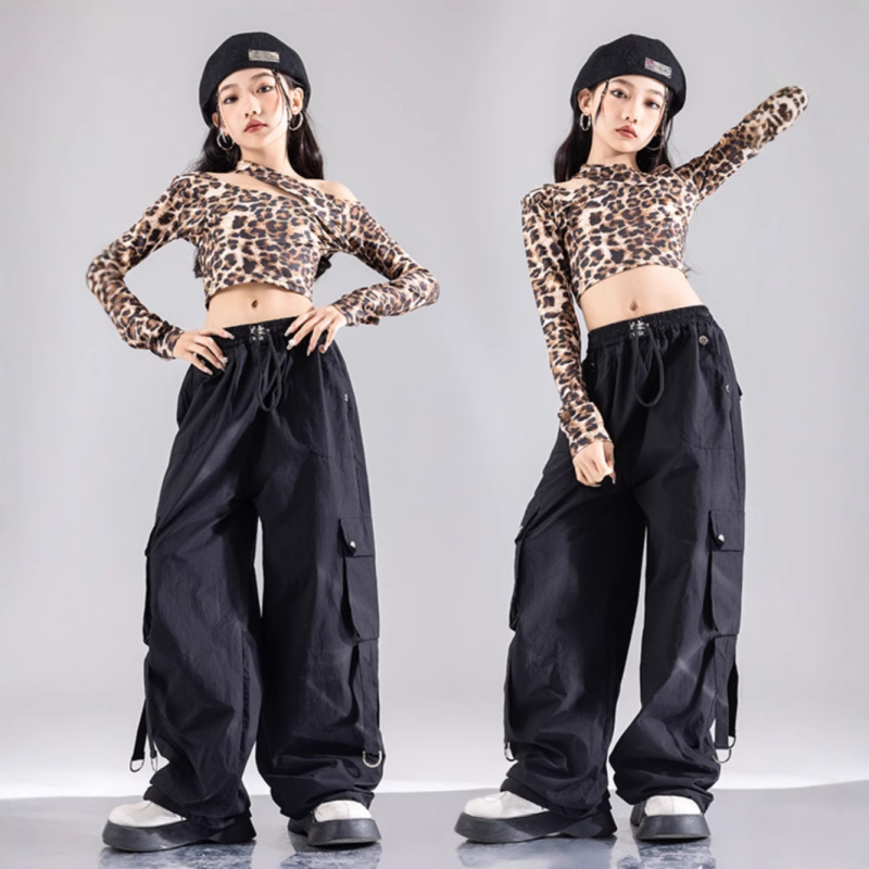 Lányok jazz tánc jelmez, koreai stílus, poliészter anyag, gyerekeknek 3-8 évesek, tavasz- és ősz szezonra