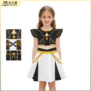 Детска плисирана рокля от млечна коприна и полиестер, полиестер 90–95%, Nademburg модел 81450431, за деца 3–8 години