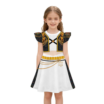 Детска плисирана рокля от млечна коприна и полиестер, полиестер 90–95%, Nademburg модел 81450431, за деца 3–8 години