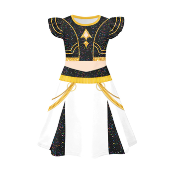 Детска плисирана рокля от млечна коприна и полиестер, полиестер 90–95%, Nademburg модел 81450431, за деца 3–8 години