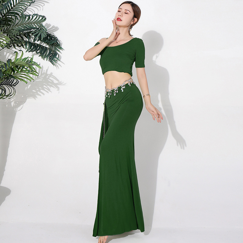 Belly Dance gyakorló szett, modern tánckönt, Modal anyag, 85% poliészter, bélés Modal