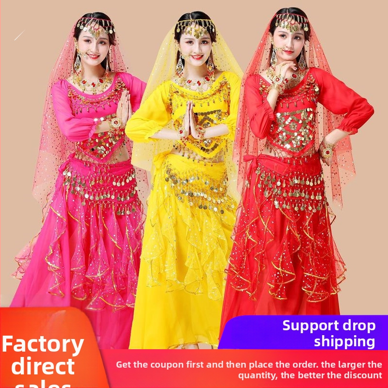 Scenski kostim za belly dance – 120D šifon, poliester, potpuno podstavljeni, proljeće 2025