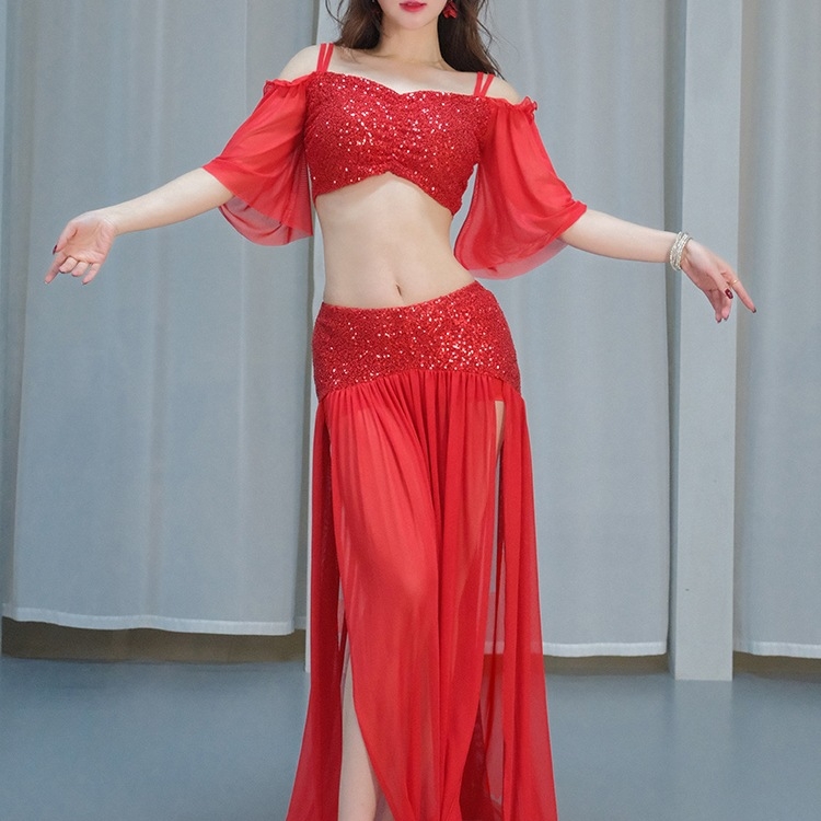 Set kostima za belly dance – mrežasto tkanje, PVC glavni materijal (≤30%), proljeće 2025, kineski stil, literarno retro