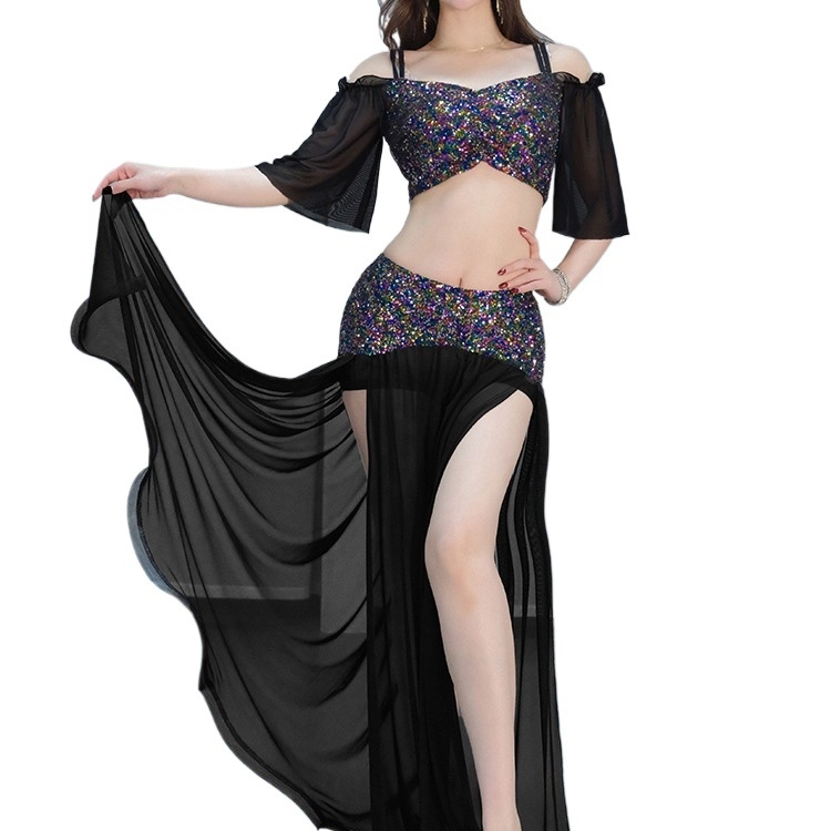 Set kostima za belly dance – mrežasto tkanje, PVC glavni materijal (≤30%), proljeće 2025, kineski stil, literarno retro