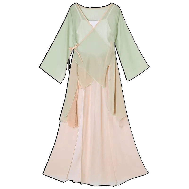 Klasični kineski plesni top od šifona i poliestera, unisex, belly dance, ljeto 2024, dobna skupina 18–24, poliester ≥95%