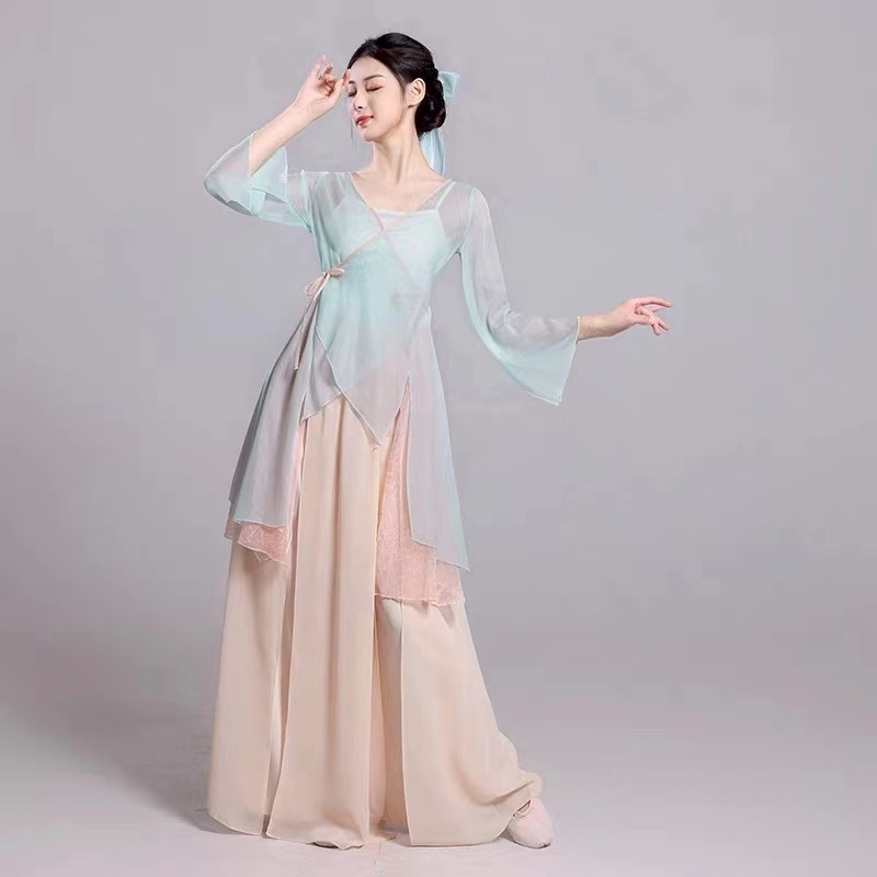 Klasični kineski plesni top od šifona i poliestera, unisex, belly dance, ljeto 2024, dobna skupina 18–24, poliester ≥95%