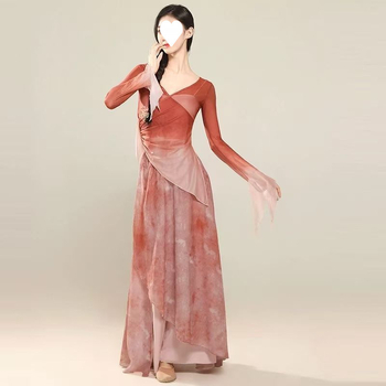 Kineski stil kostim za ples trbuha s gazom tkaninom - poliester 90–95%, muški model, ljeto 2022