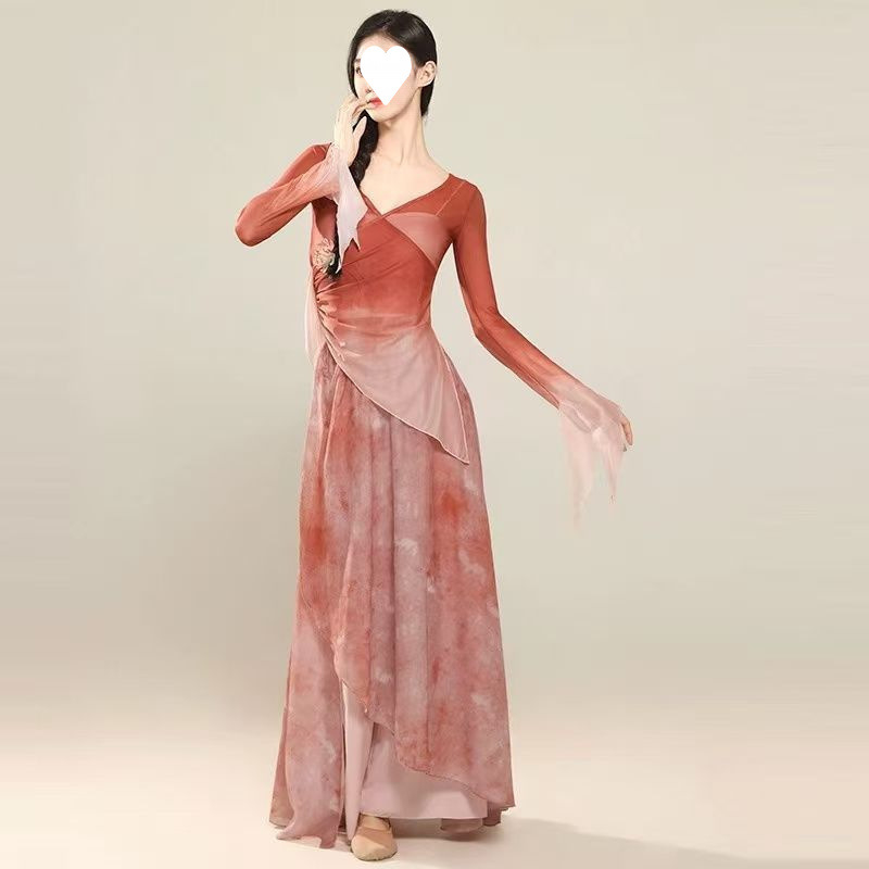 Kineski stil kostim za ples trbuha s gazom tkaninom - poliester 90–95%, muški model, ljeto 2022