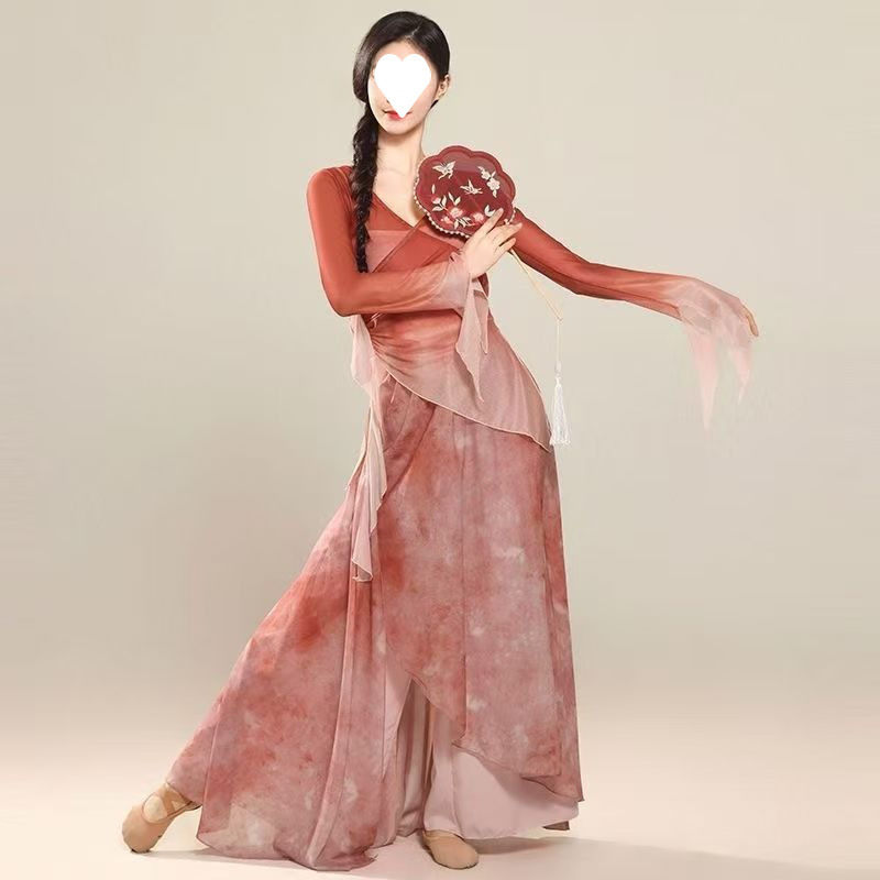 Kineski stil kostim za ples trbuha s gazom tkaninom - poliester 90–95%, muški model, ljeto 2022