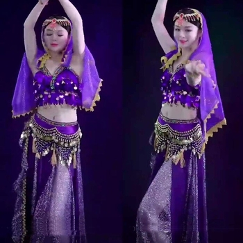 Hasizom tánc színpadi ruha készlet — indiai stílus, kínai irodalmi retro dizájnnal, TR anyag, PVC legfeljebb 30%, organikus pamut legfeljebb 30%, tavasz 2025