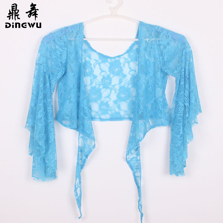 Top za belly dance s čipkastim trakama i leptir rukavima; tkanina: čipka; glavna tkanina: poliester; sadržaj glavne tkanine: 85%