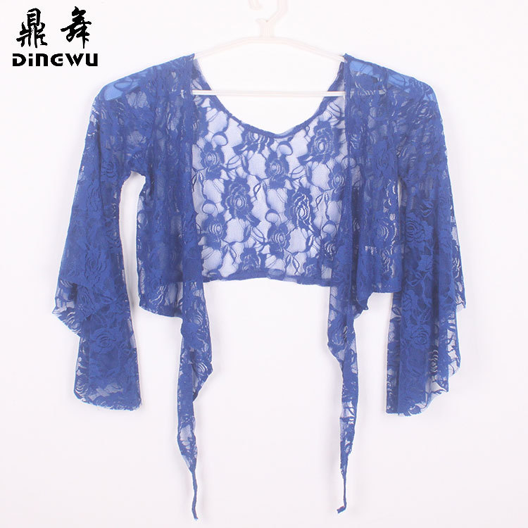 Top za belly dance s čipkastim trakama i leptir rukavima; tkanina: čipka; glavna tkanina: poliester; sadržaj glavne tkanine: 85%