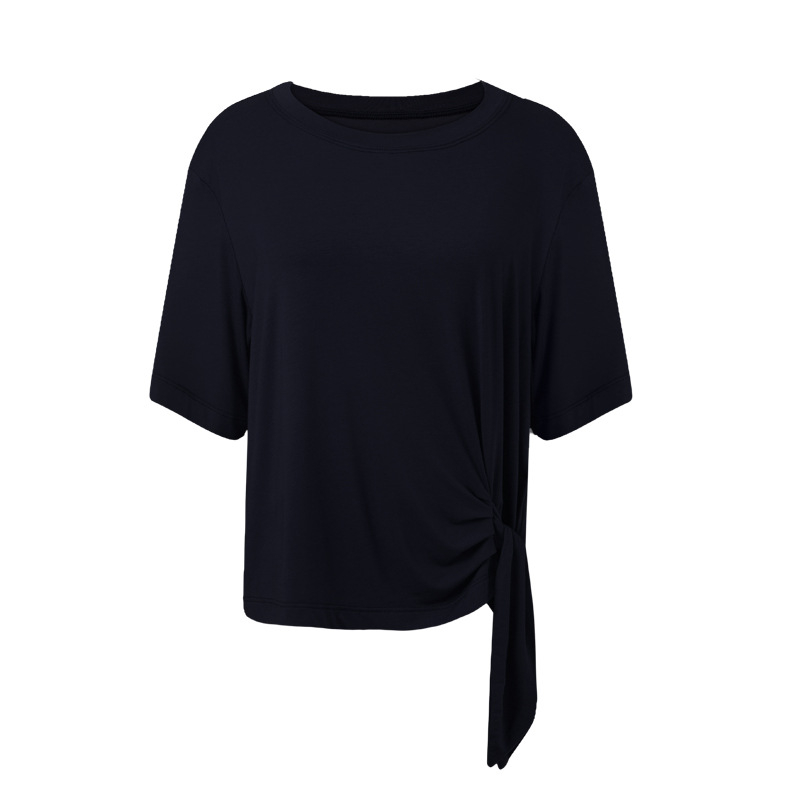 Женски топ за модерен танц – къс ръкав, странично връзване, Modal материя