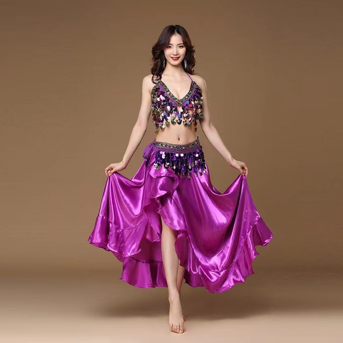 Set de dans Belly dance pentru femei — iarnă 2025, șifon, PVC 50–70%, alte componente sub 30%, stil literar retro, fără guler