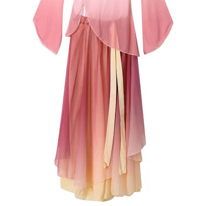 Scensko plesno odijelo — šifon tkanina, svila mulberry, 95% i više, ljeto 2022, za ples stomaka