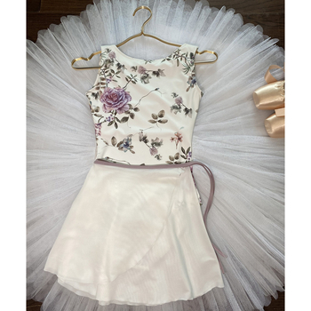 Bodysuit floral pentru femei – Balet, practică de dans, yoga, îmbrăcăminte de dans (Cod C038 • Poliester • Îmbrăcăminte de dans)