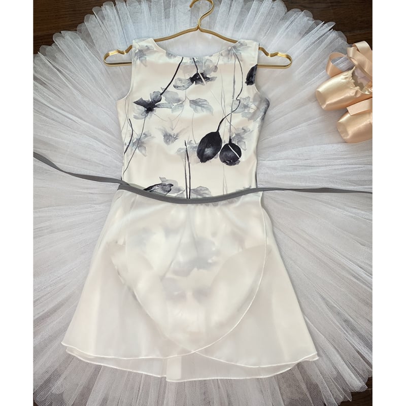 Bodysuit floral pentru femei – Balet, practică de dans, yoga, îmbrăcăminte de dans (Cod C038 • Poliester • Îmbrăcăminte de dans)