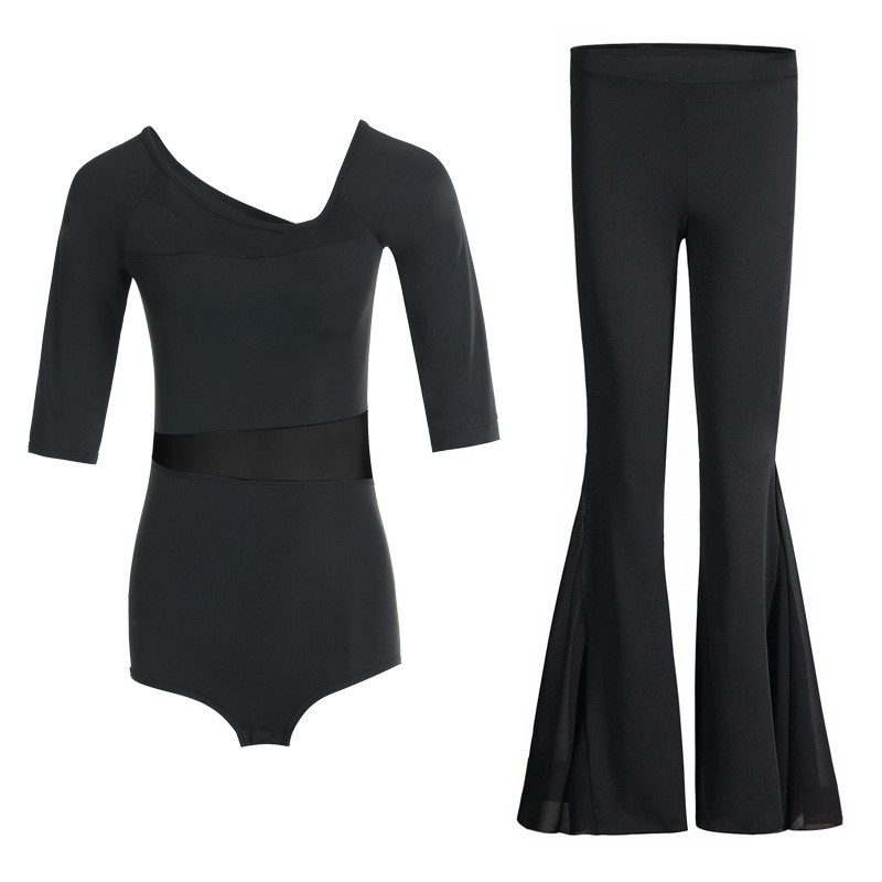 Kostim za moderni ples za žene — Milk Silk tkanina s 50% elastana, podstava Milk Silk s 50% elastana, pogodan za pozornicu, belly dance, latin i narodne plesove