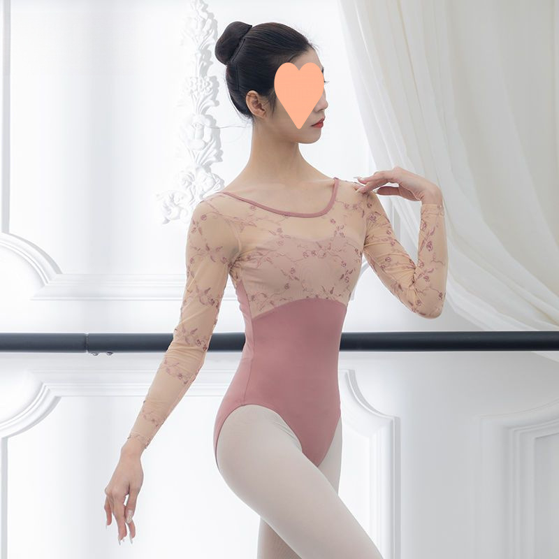 Baletno bodi s dugim rukavima za žene — materijal: bambusova vlakna; sastav: bambusova vlakna; udio vlakana 81-90%; kategorija: plesna odjeća