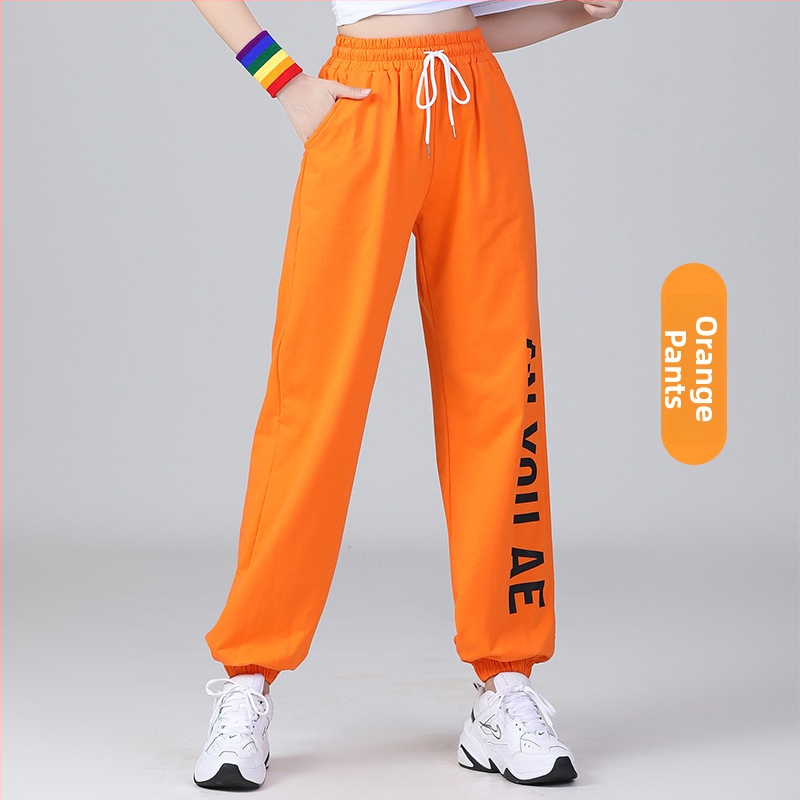 Odeća za square dance: kratke rukave T‑shirt s alfabetnim printom i trenirke; pamuk 94% s podstavom spandeksa 6%; za odrasle žene; pogodno za proljeće-ljeto-jesen; za square dance, hip-hop, belly dance