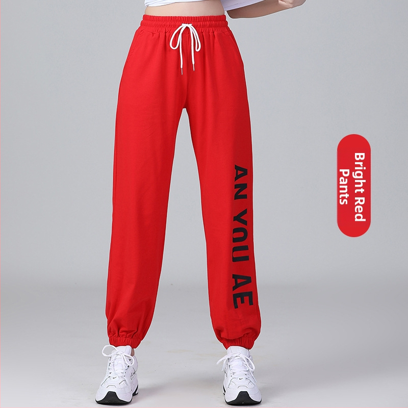 Odeća za square dance: kratke rukave T‑shirt s alfabetnim printom i trenirke; pamuk 94% s podstavom spandeksa 6%; za odrasle žene; pogodno za proljeće-ljeto-jesen; za square dance, hip-hop, belly dance