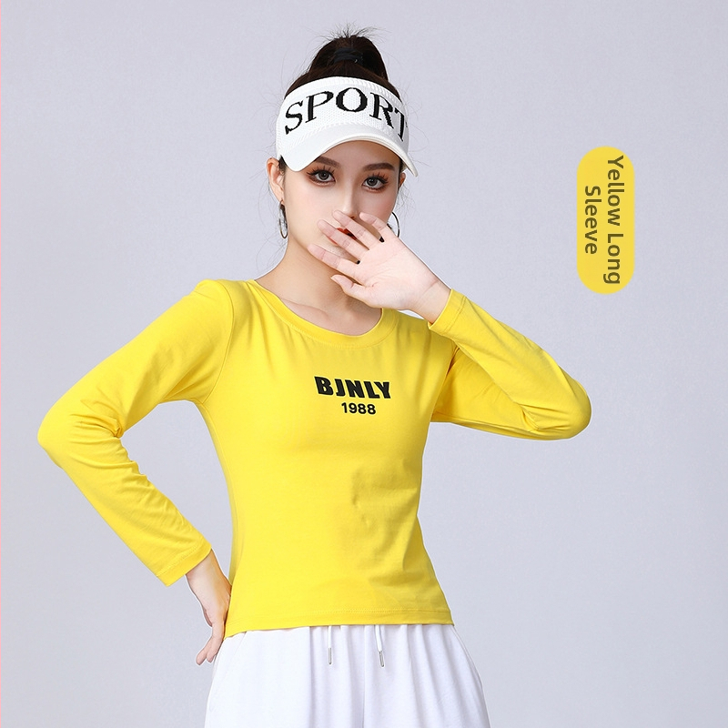 Odeća za square dance: kratke rukave T‑shirt s alfabetnim printom i trenirke; pamuk 94% s podstavom spandeksa 6%; za odrasle žene; pogodno za proljeće-ljeto-jesen; za square dance, hip-hop, belly dance