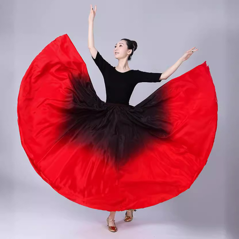 Costum de dans: fustă lungă pentru dansul de deschidere ujgur, stil clasic-modern, 95% poliester