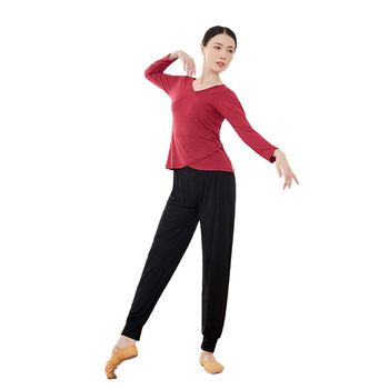 Топ за модерен танц за тренировки – женски слим фит, Modal плат 95%, подплата Modal 95%, подходящ за всички сезони