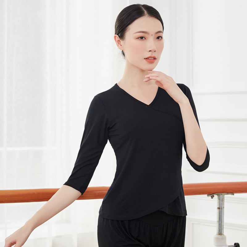 Топ за модерен танц за тренировки – женски слим фит, Modal плат 95%, подплата Modal 95%, подходящ за всички сезони