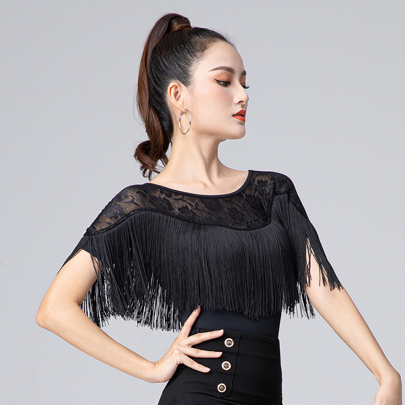 Latino plesni top za trening i defile — materijal Nylon ice yarn; sastav Nylon/Nylon 85%; podstava Nylon ice yarn 85%; jednobojni uzorak; za odrasle žene