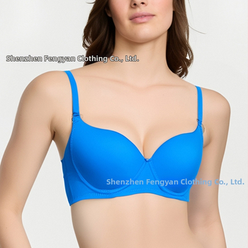 Бюстгальтер за Belly Dance с 3/4 чашка, тънка формована чашка, свалящи се двойни презрамки, двойни катарами на гърба, нейлонов външен плат с памучна подплата