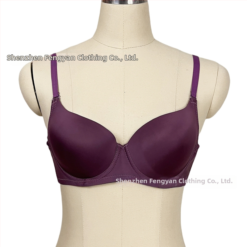 Бюстгальтер за Belly Dance с 3/4 чашка, тънка формована чашка, свалящи се двойни презрамки, двойни катарами на гърба, нейлонов външен плат с памучна подплата
