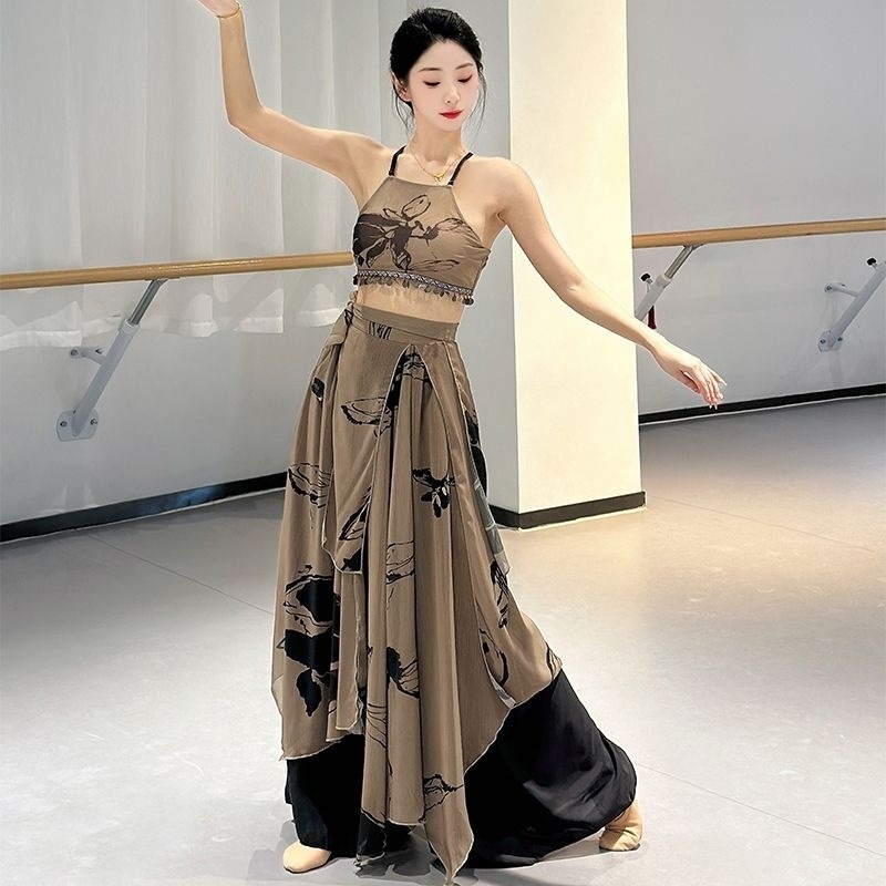 Komplet za ples belly dance s perlicama (šifon/poliester; 95% poliester; unisex; ljeto 2022)