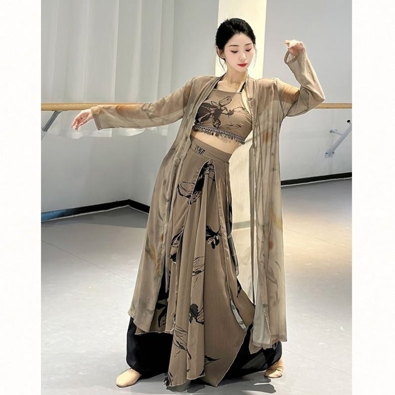 Komplet za ples belly dance s perlicama (šifon/poliester; 95% poliester; unisex; ljeto 2022)