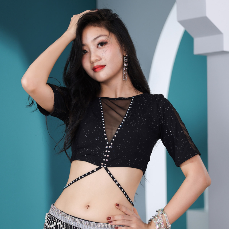 Kostim za belly dance sa suknjom fishtail od Water Yarn materijala za scenske nastupe