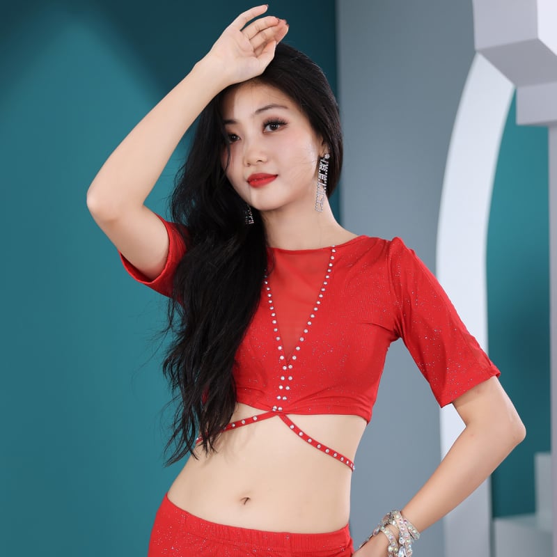 Kostim za belly dance sa suknjom fishtail od Water Yarn materijala za scenske nastupe