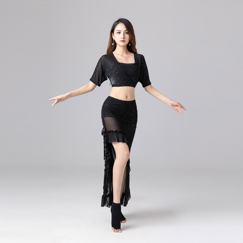 Kostim za Belly Dance za početnike – Set haljina s mrežastom tkaninom, poliester 50–70%, spandeks <30%, proljeće 2023, za žene 18–24