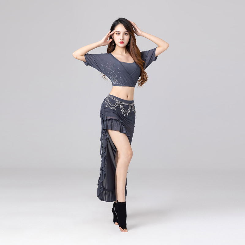 Kostim za Belly Dance za početnike – Set haljina s mrežastom tkaninom, poliester 50–70%, spandeks <30%, proljeće 2023, za žene 18–24