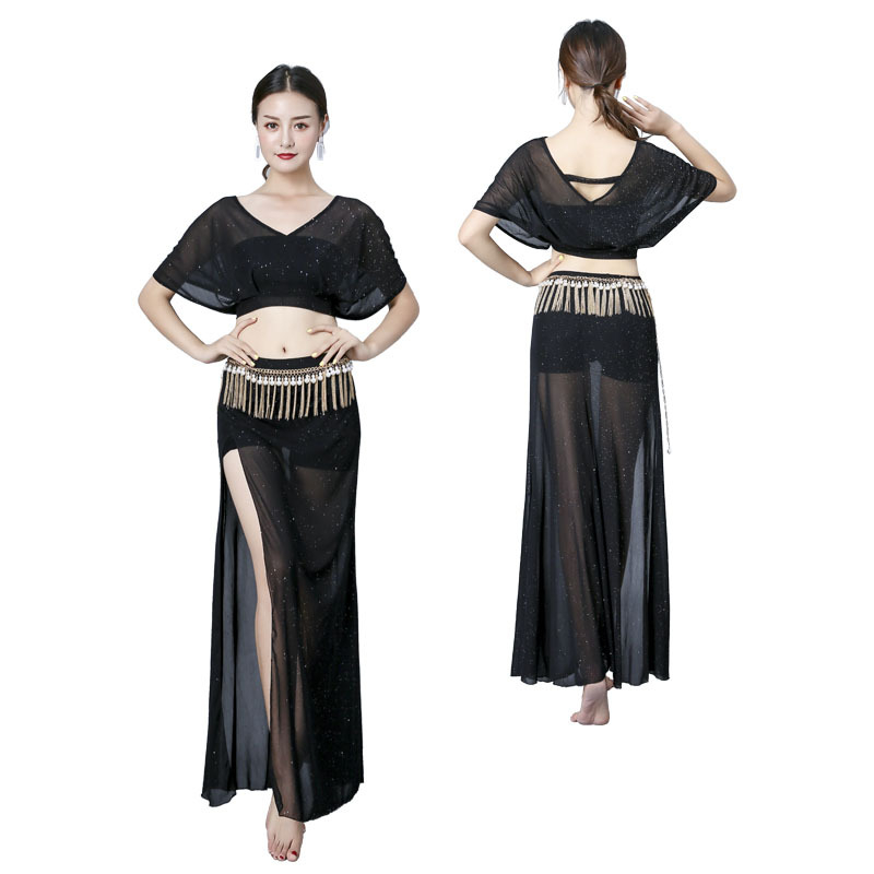 Set kostima Belly Dance za vježbanje i nastupe, za žene, mrežasti materijal i Spandex, ljeto 2022