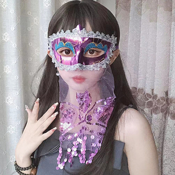 Pilnās sejas princese voile maska – DIY rekvizīte, plastmasas, mīļš stils, piemērots Ziemassvētkiem, Valentīna dienai, Helovīnam un Bērnu dienai