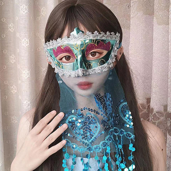 Pilnās sejas princese voile maska – DIY rekvizīte, plastmasas, mīļš stils, piemērots Ziemassvētkiem, Valentīna dienai, Helovīnam un Bērnu dienai